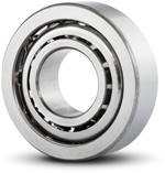Angular contact ball bearing from the rear