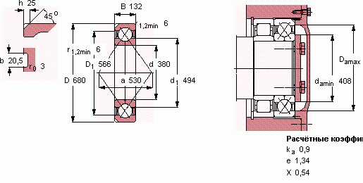 Шариковый подшипник QJ 1276 N2MA SKF