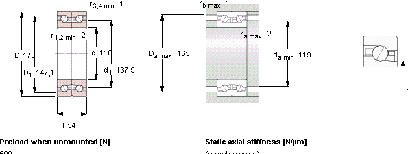Шариковый подшипник BTM 110 ATN9/P4CDBA SKF